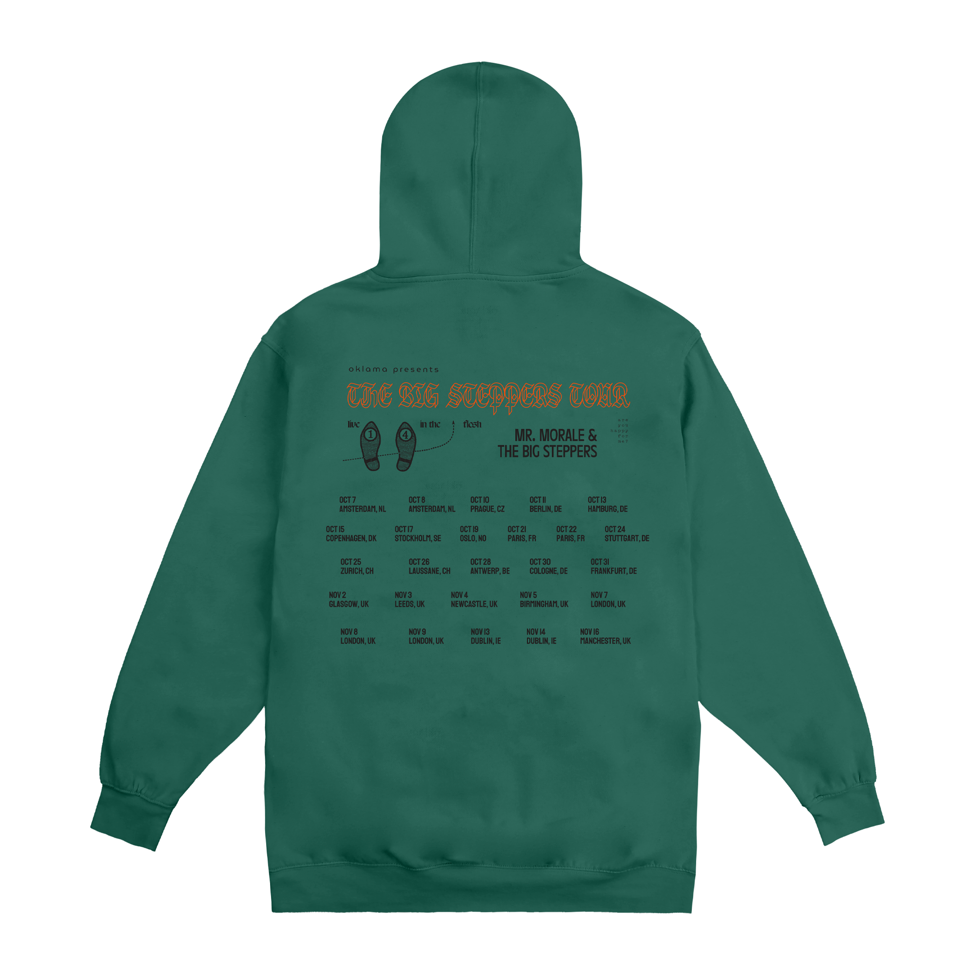 Oklama Tour Hoodie Green PG Lang Oklama Tour Hoodie Green PG Lang